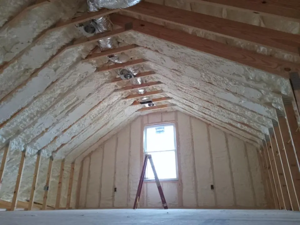 Spray foam roofing application for Crawl Space Insulation project in Blackstone